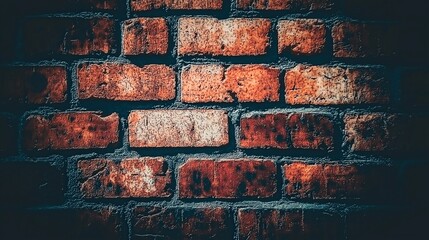 Textured Red Brick Wall