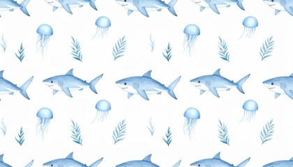 Seamless pattern of people silhouettes with airplanes, perfect for travel and aviation design