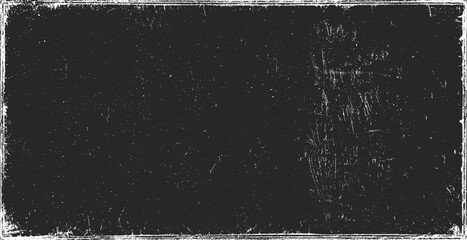 Texture of old surface on black background with white scratches. Worn, torn, weathered effect. Distressed black texture.Vector illustration, EPS 10.