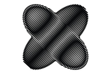 Abstract Black And White Scribble Shape vector