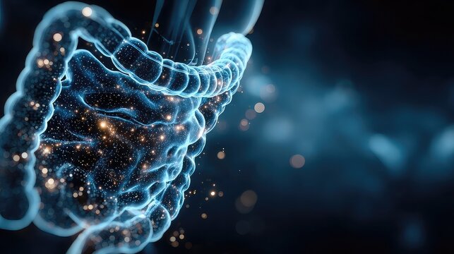 Digestive health optimized with biohacking techniques involving gut microbiome support, dietary adjustments, supplementation, and lifestyle changes to improve nutrient absorption 