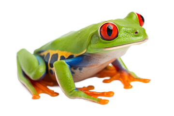 Vibrant Red-Eyed Tree Frog Close-up Photography of Amphibian