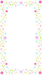 Floral Elegance: A captivating display of vibrant flowers and intricate vines, delicately framing an empty space. This elegant design provides a clean, versatile look.