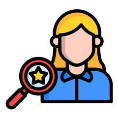 Talent Sourcing  Icon Element For Design
