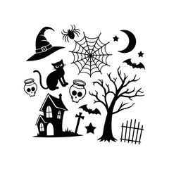 halloween pumpkin cat