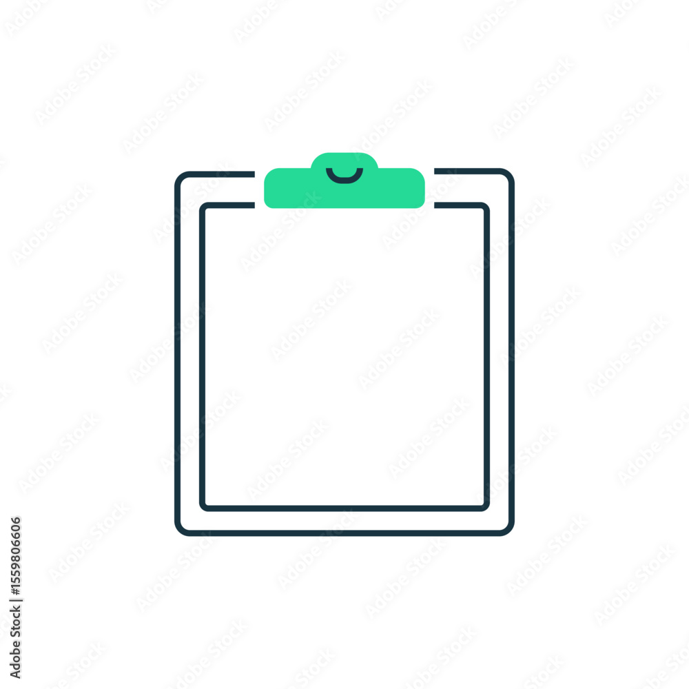 Poster clipboard two tone color icon. linear style sign for mobile concept and web design. outline vector i