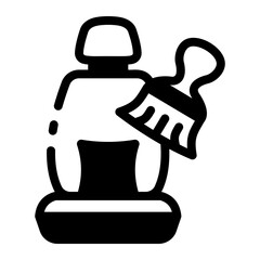 A glyph style icon showing washing seat
