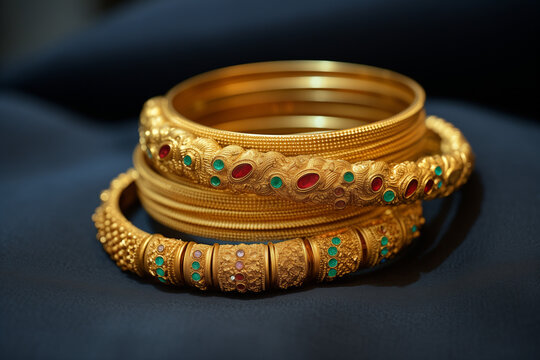 
Gaun with matching bangles and payal (anklets 