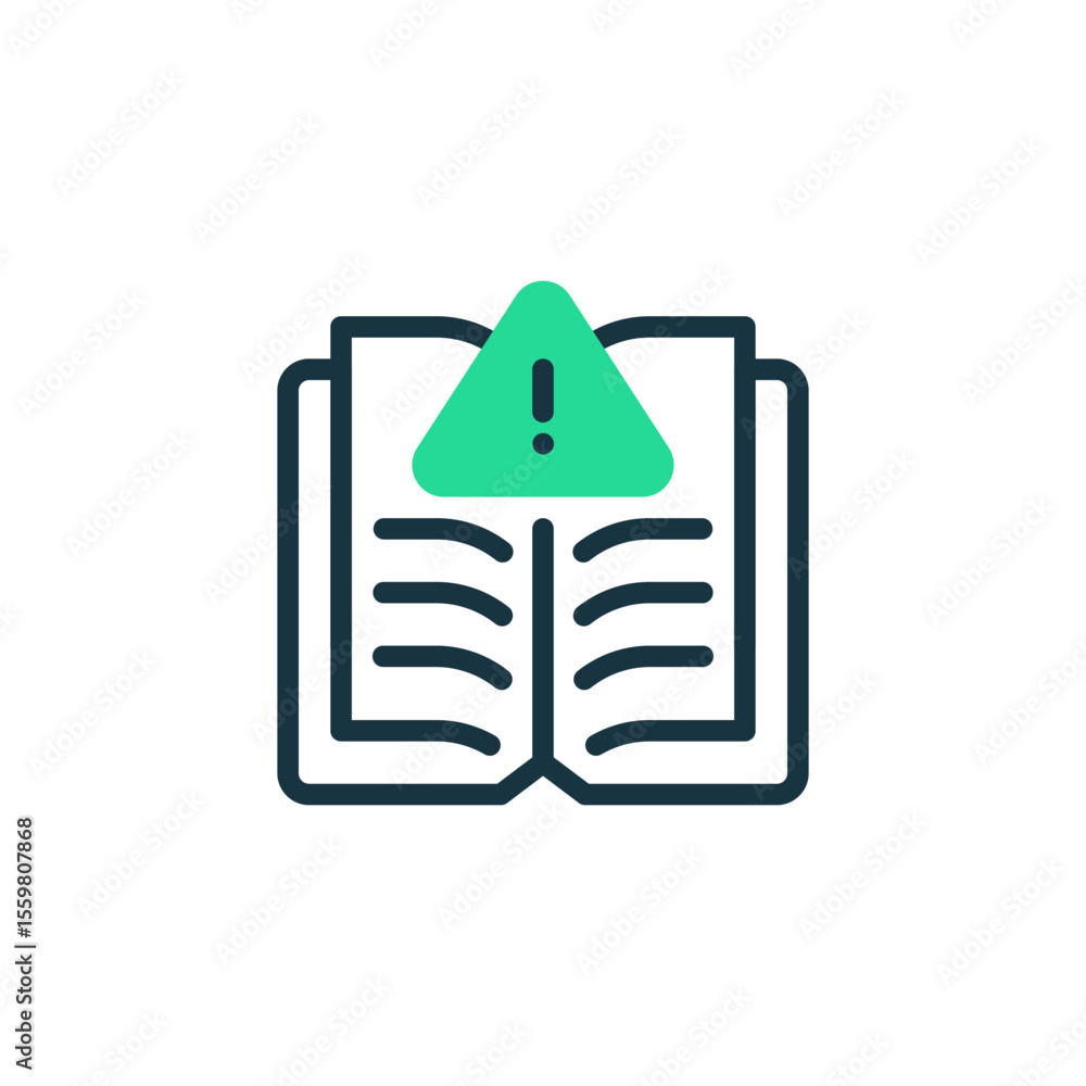 Poster safety protocol two tone color icon. linear style sign for mobile concept and web design. outline ve