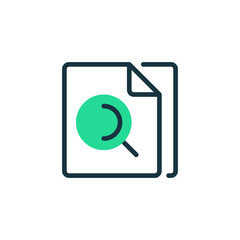 Document Review Two Tone Color Icon. linear style sign for mobile concept and web design. Outline vector icon.