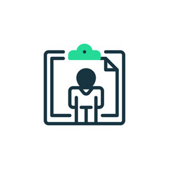 Supervisor Two Tone Color Icon. linear style sign for mobile concept and web design. Outline vector icon.