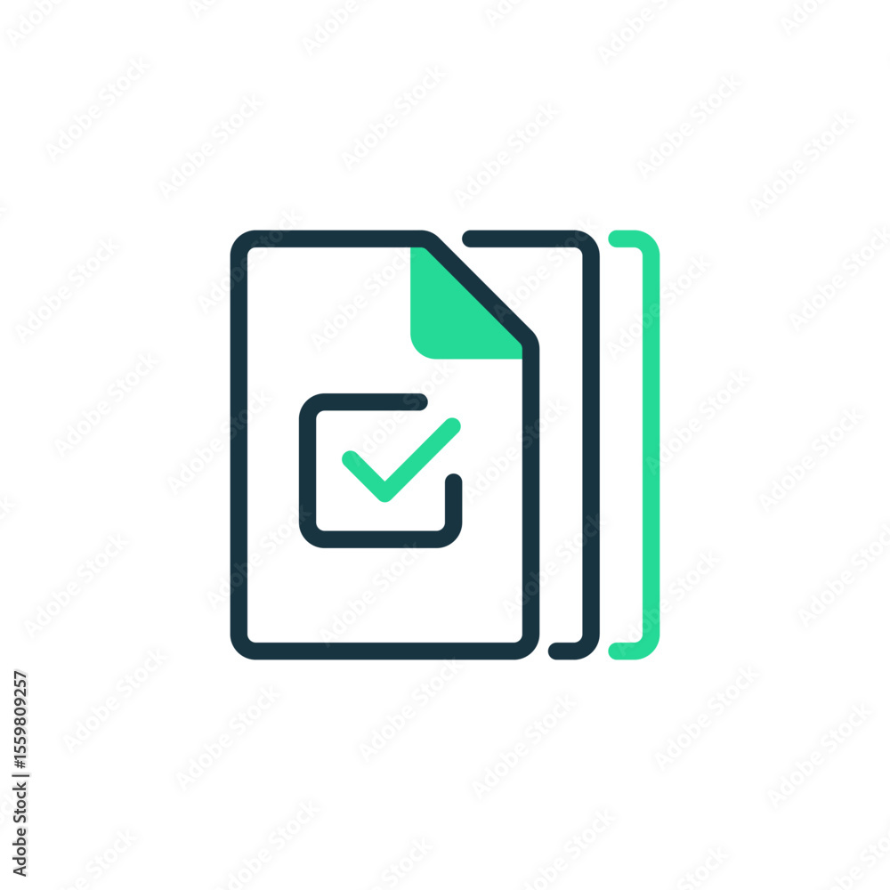Poster paperwork two tone color icon. linear style sign for mobile concept and web design. outline vector i
