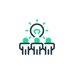 Brainstorming Two Tone Color Icon. linear style sign for mobile concept and web design. Outline vector icon.