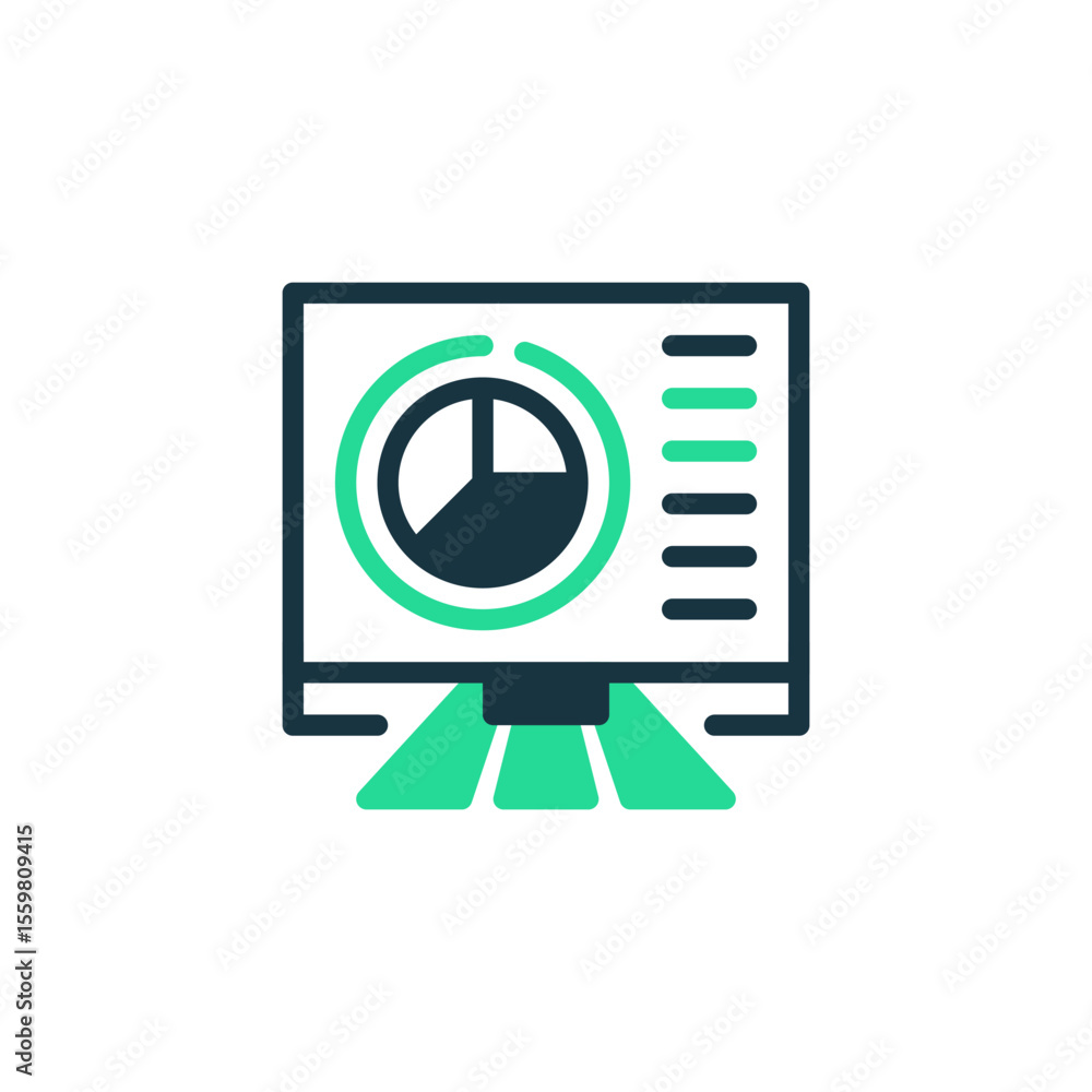 Poster whiteboard two tone color icon. linear style sign for mobile concept and web design. outline vector 