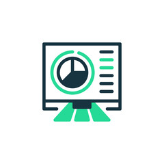 Whiteboard Two Tone Color Icon. linear style sign for mobile concept and web design. Outline vector icon.