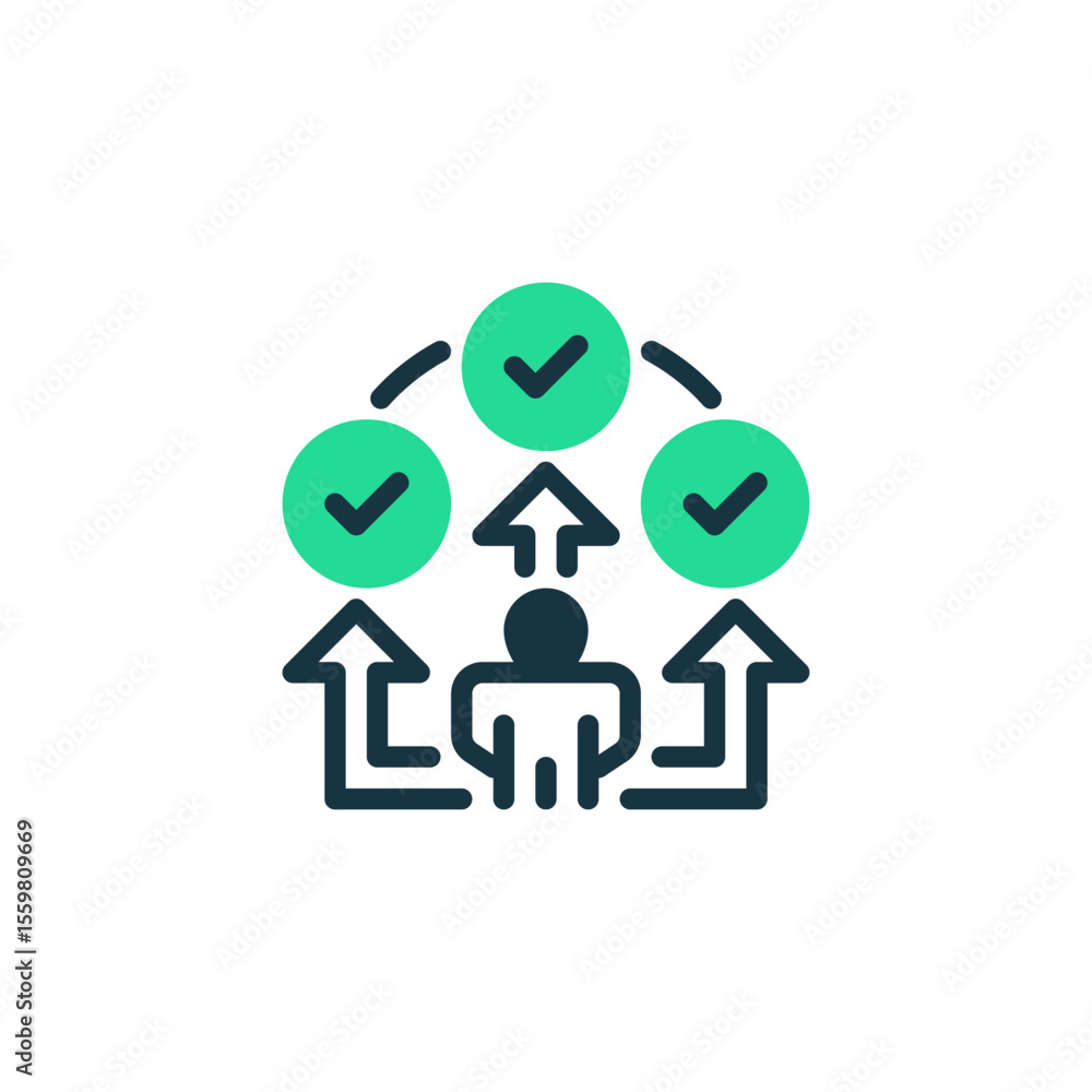 Fototapete multitasking two tone color icon. linear style sign for mobile concept and web design. outline vecto