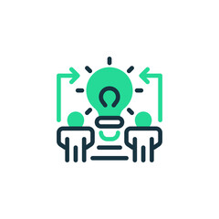 Brainstorming Two Tone Color Icon. linear style sign for mobile concept and web design. Outline vector icon.