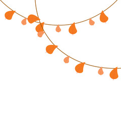 Autumn decoration garland leaves