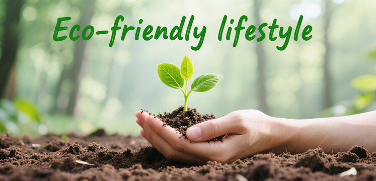 Eco-friendly lifestyle concept, focusing on sustainability and growth. - Powered by Adobe