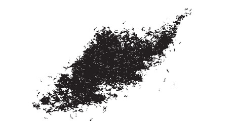 Abstract monochrome splatter featuring a dynamic mix of dense black textures and scattered speckles against a stark white backdrop, evoking a sense of raw artistic expression and organic decay