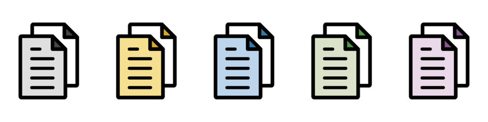 イラストアイコンセット：書類ファイル