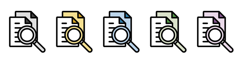 イラストアイコンセット：書類ファイル