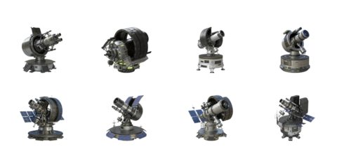 Advanced Surveillance Array: A high-angle shot showcases an advanced surveillance array.