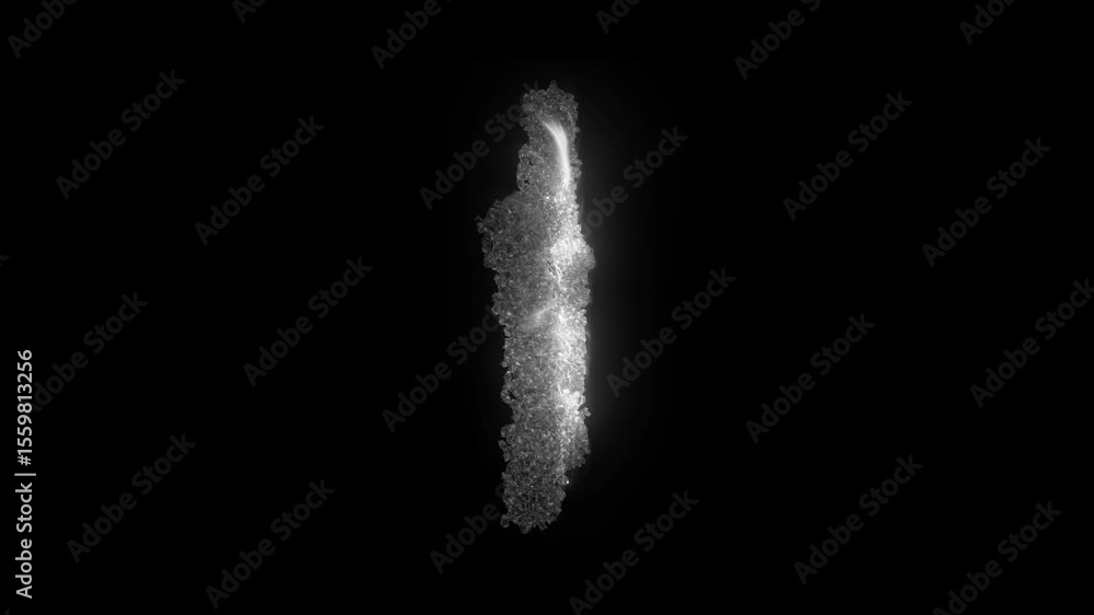 Poster glowing star shape portal made of particles and lightning, oriented vertically. looping animation fo
