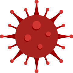 Fototapeta premium Realistic virus with spikes close-up with white background.