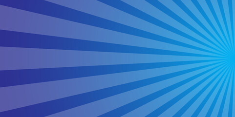 Soft Blue Sunburst Lines Radiating from Center with Calm Abstract Sunrise Style.