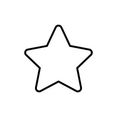 Obraz premium Black line icon of a star representing favorites and featured items