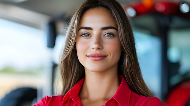 Empowered female farmer agricultural field portrait photography outdoor setting close-up empowerment and growth