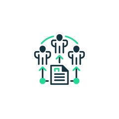 Delegation line icon. Universal creative premium symbol. Vector sign icon logo template. Vector illustration