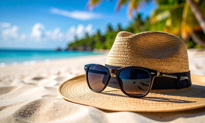sunglasses on the beach
