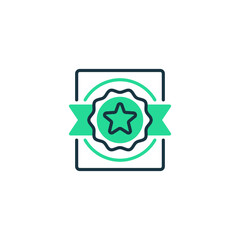 Star Medal line icon. Universal creative premium symbol. Vector sign icon logo template. Vector illustration