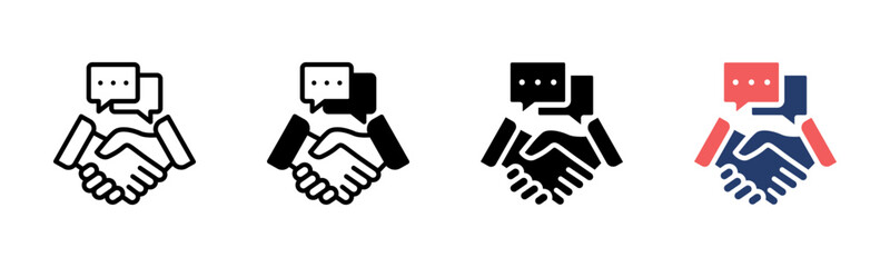 Negotiation icon sheet multiple style collection