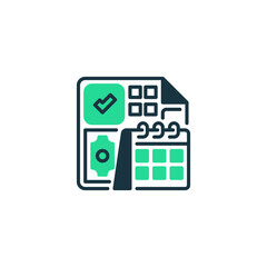 Pension Plan line icon. Universal creative premium symbol. Vector sign icon logo template. Vector illustration