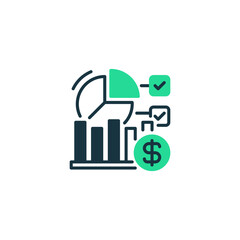 Income Report line icon. Universal creative premium symbol. Vector sign icon logo template. Vector illustration