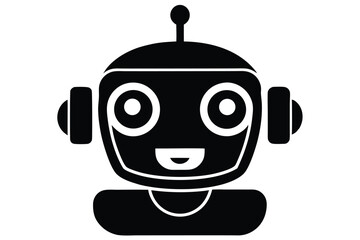 chatbot face vector icon