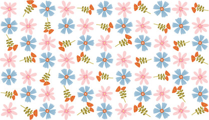 Tropical seamless pattern featuring hibiscus blooms and monstera foliage. Ideal for textile prints, wallpapers, wrapping paper,