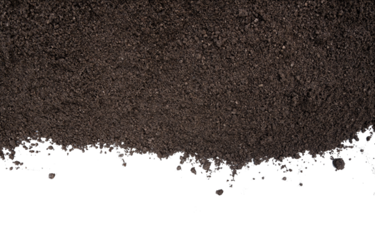 black soil texture with transparent edges