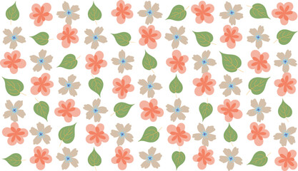 Tropical seamless pattern featuring hibiscus blooms and monstera foliage. Ideal for textile prints, wallpapers, wrapping paper,