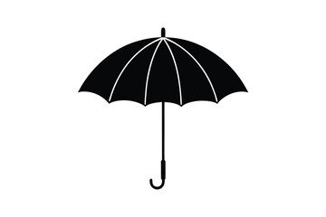 Silhouette art illustration of an open umbrella.eps