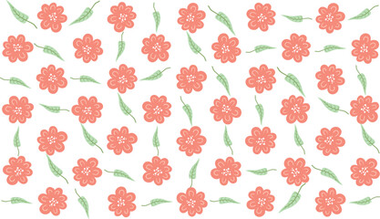 Tropical seamless pattern featuring hibiscus blooms and monstera foliage. Ideal for textile prints, wallpapers, wrapping paper,