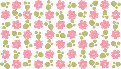 Tropical seamless pattern featuring hibiscus blooms and monstera foliage. Ideal for textile prints, wallpapers, wrapping paper,