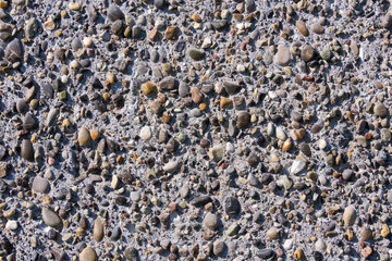 Scenic view of public park named Ueberlandpark with close up of concrete wall on a sunny spring...