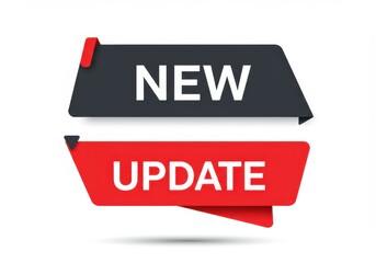 New and update labels in black and red color