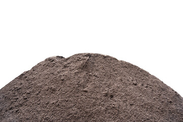 pile of soil isolated