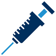 Syringe Blue Color Icon