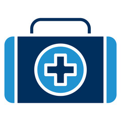 Obraz premium First Aid Blue Color Icon